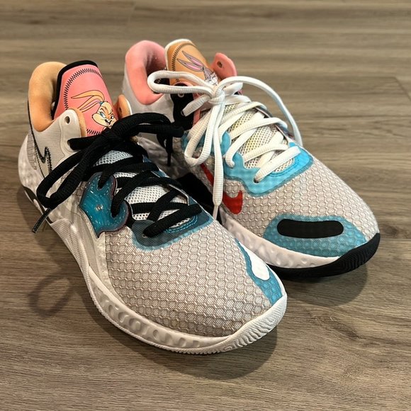 Size 10 - Mens Nike Renew Elevate 2 x Space Jam Hares 2021 Multicolor EUC - Picture 1 of 8